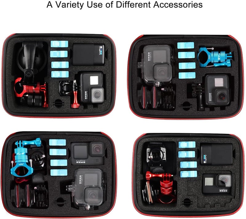 HSU Middle Protective Carrying Case for GoPro Hero 13, 12, 11, 10, 9, 8, 7, 6, 5, 4 Black and Accessories, Compact and Safe Action Camera Travel Storage Solution for Adventurers - Image 3
